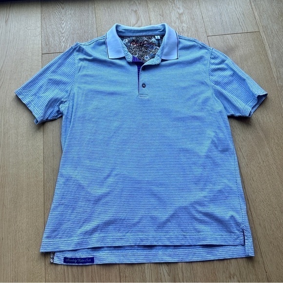 Robert Graham patterned white polo shirt - L - Picture 6 of 17